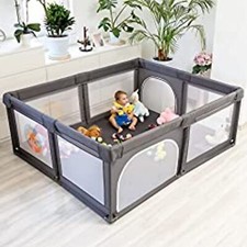 Large Baby Playpen, Extra Safe with Anti-Collision Foam Playpens for Kids