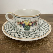 Villeroy Boch Basket Cup Saucer Set Porcelain Tea Coffee Vintage