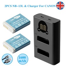 2x NB-13L Battery + Charger