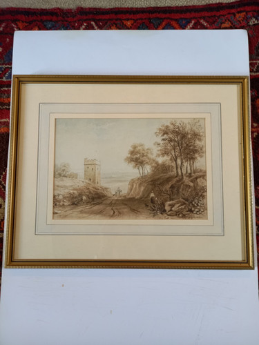 Framed monochrome antique