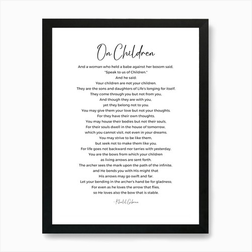 Children poem khalil - children,