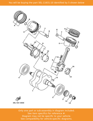 Yamaha piston - piston, (std)