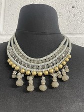 Grey Faux Leather Cord Strung