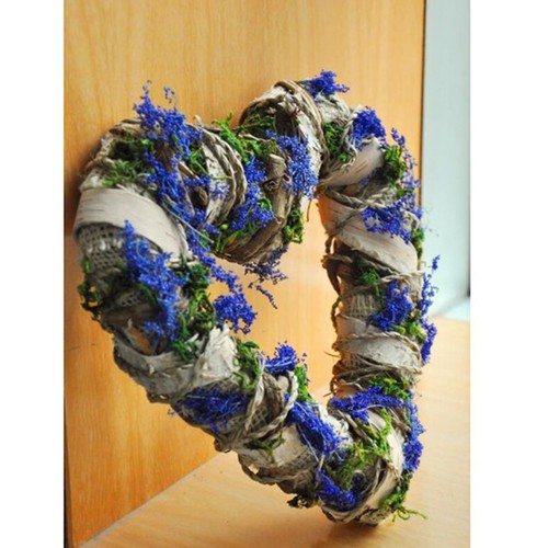 Lavender heart wreaths - lavender,
