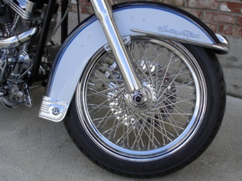 Front fender with trim holes - front,