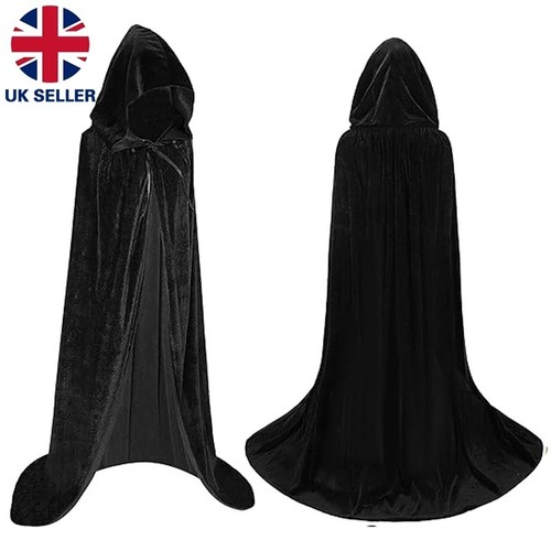Velvet hooded robe - hooded, cloak