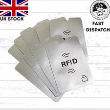 RFID Card Sleeve x4 Wallet Blocking Protector Debit Credit Contactless UK