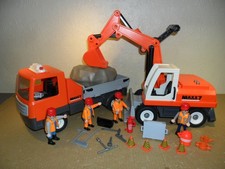 PLAYMOBIL CONSTRUCTION SET (Tipper Lorry,Digger,Figures,accessories)