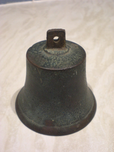 Antique bronze bell without