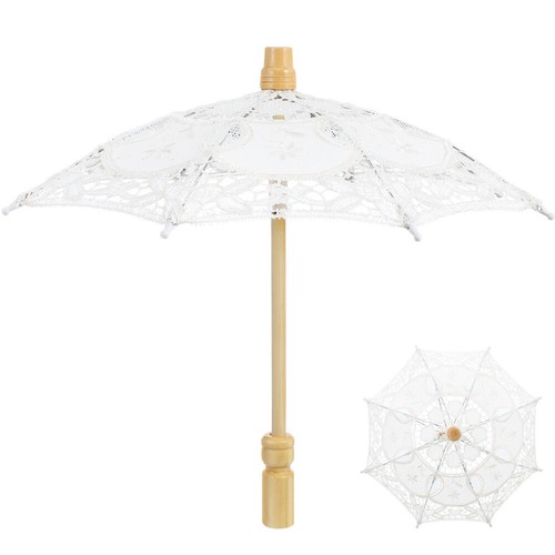 White lace parasol oriental - lace,
