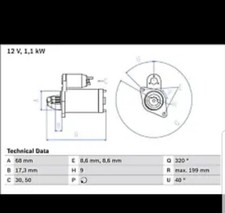 Bosch 0986023660 Starter Motor