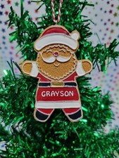 Santa Cookie Christmas Tree Decoration  - Personlised 