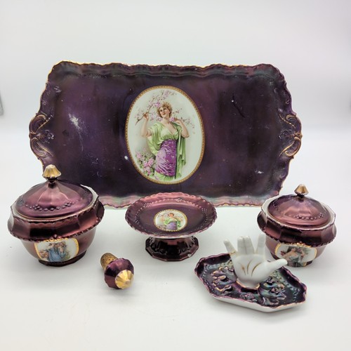 Antique vanity toilet set - vanity,