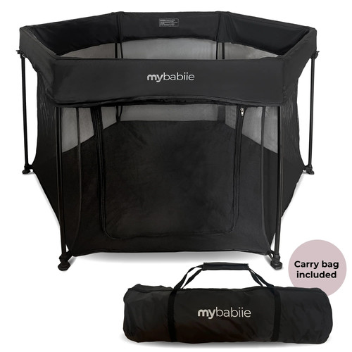 Babiie baby playpen black - -,