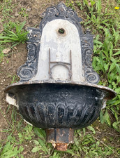 Antique French Belgic Cast Iron Lavabo Garden Sink Trough  Bowl Garden Fountain