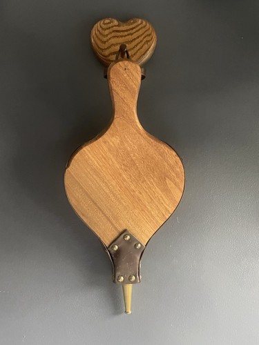 Vintage fireplace bellows wood - vintage,