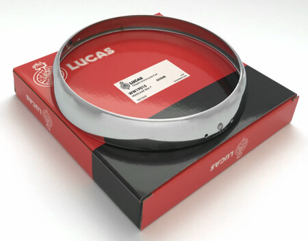 Lucas chrome headlamp rim - 7",