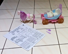 Barbie Princess & Pauper Vintage 2004 Horse & Carriage Mini Kingdom & Comb/Brush