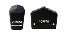 PAIR OF 20MM X 40MM REPLACEMENT LADDER / STEP LADDER FEET RUBBER GRIPS 