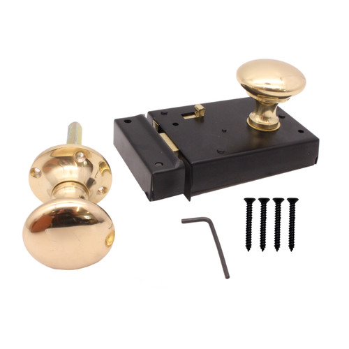 Rim lock knob set bathroom - rim,