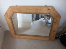 Rustic mirror with pine wooden frame 99cm X 76cm - collection only Liverpool L25