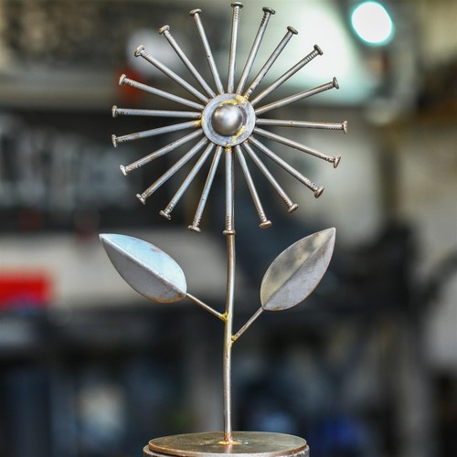 Iron blossom upcycled metal - 'iron, blossom'