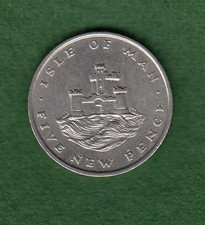 Isle of Man 1975 Five Pence