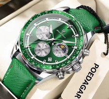 POEDAGAR Mens Chronograph