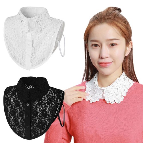 Lace false collar detachable - lace,