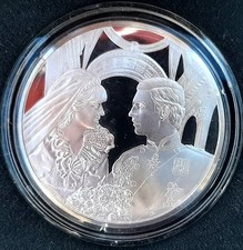 925 Silver Commemorative of the 1981 Wedding of Prince Charles and Diana Spencer