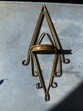 Vintage Brass Wall Planter Plant Pot Holder Sconce