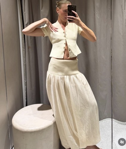 Zara new cream textured - new,