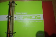 1987 SUZUKI LT230S SUPPLEMENTARY SERVICE MANUAL 99501-42060-01E