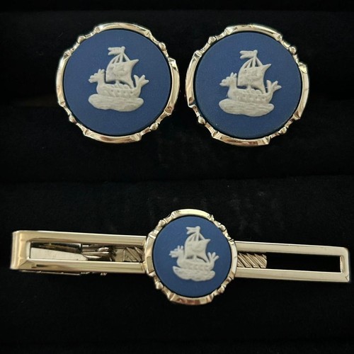 Wedgwood cufflinks tie pin - wedgwood,