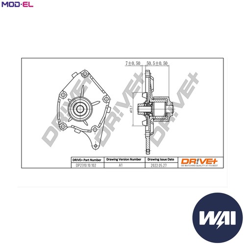 Water pump engine cooling - pump,