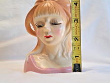 Vintage Lady Head Vase Blonde