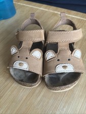 Baby Bear Sandals Infant Size 5 Uk F&F Teddy Brown