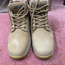 Arco Steel Toe Cap Safety Boots Tan Leather, UK 9/Eu43. New and unused. 