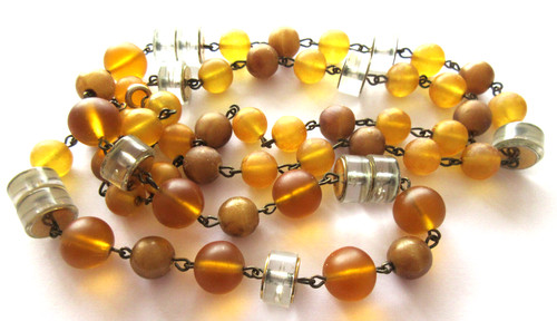 Vintage clear amber glass - amber,