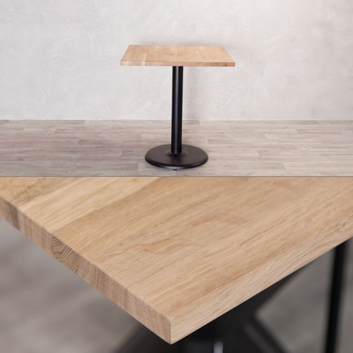 Oak top cafe table wooden - cafe,