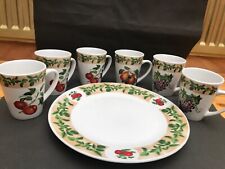waterside fine china cup set & plate