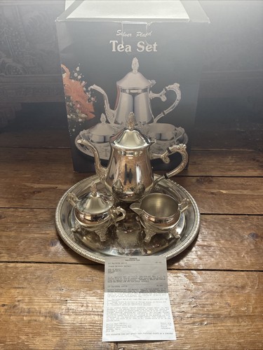 Vintage silver plated tea set - plated,