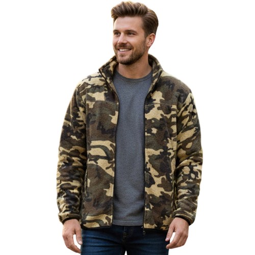 Mens camouflage print fleece - mens,