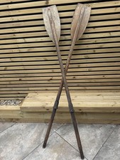 Old Vintage Well Used Worn Boat Oars,1 Set Oars 