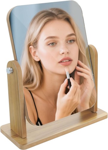 Small wooden vanity - small, mirror