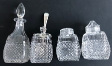 Vintage 4-Piece Cut Glass