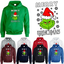 Grinch Mens Hoodie Xmas Tree