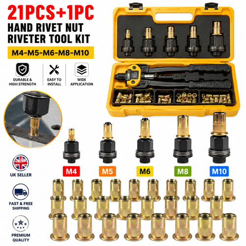 Hand rivet nut - tool, kit