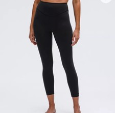 Lululemon Black Wunder Under HR Tight Leggings - 25” - Size UK 12