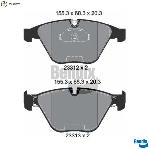 Brake pad set - pad,